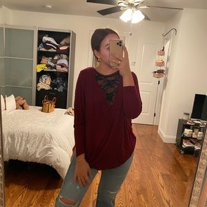 LF Emma & Sam long sleeve lace shirt